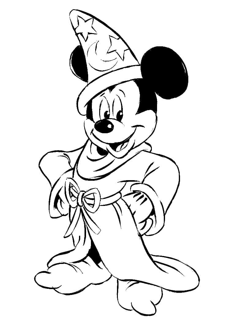 Mickey de Fantasia coloring page