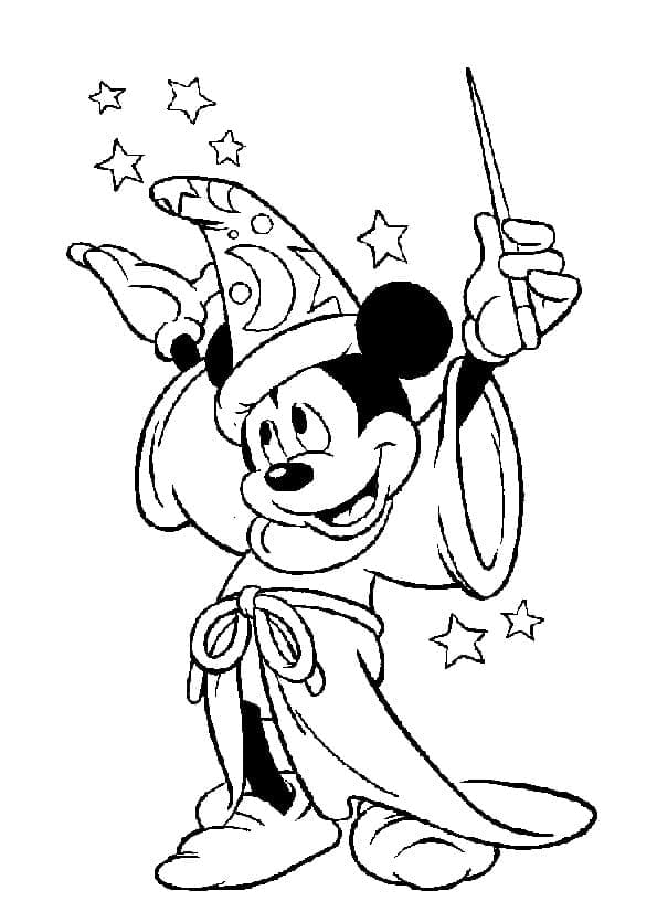 Coloriage Mickey Disney Fantasia