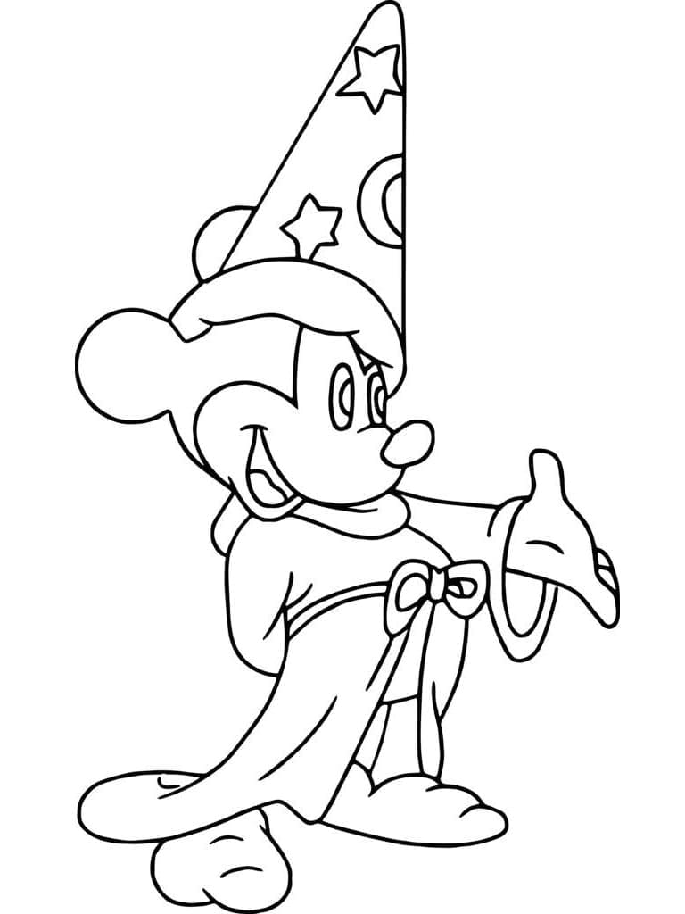 Mickey Mouse dans Fantasia coloring page