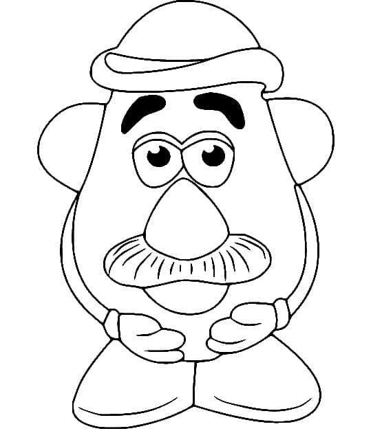 Monsieur Patate Facile coloring page