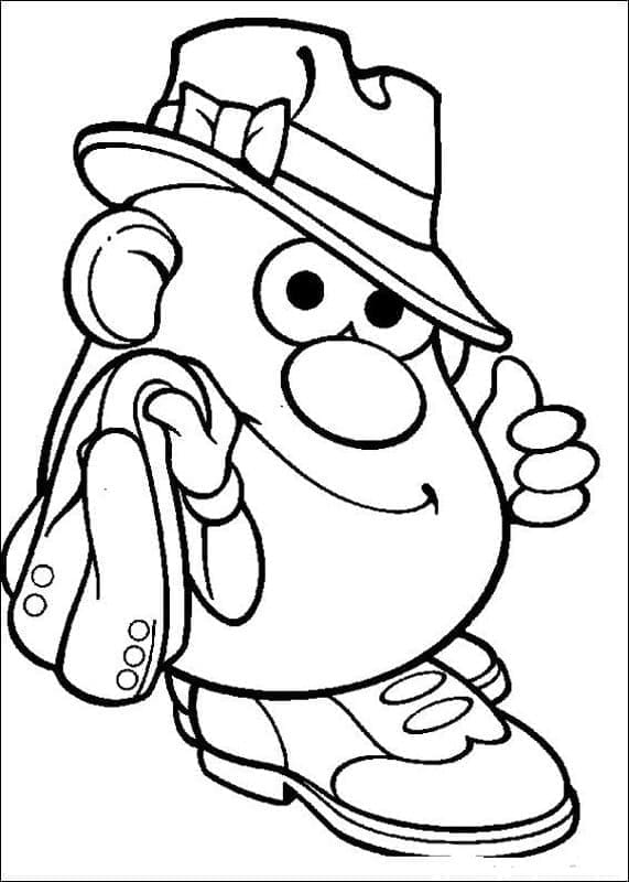 Monsieur Patate Heureux coloring page