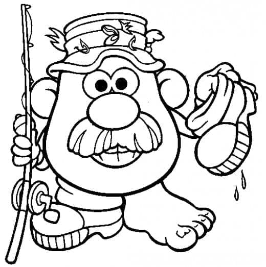 Monsieur Patate Imprimable coloring page