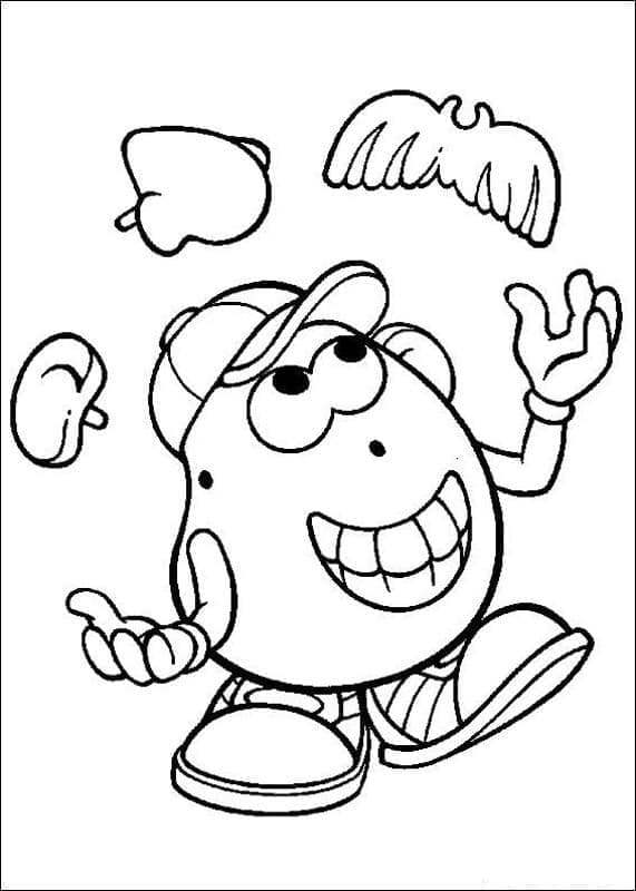 Monsieur Patate Jongle coloring page