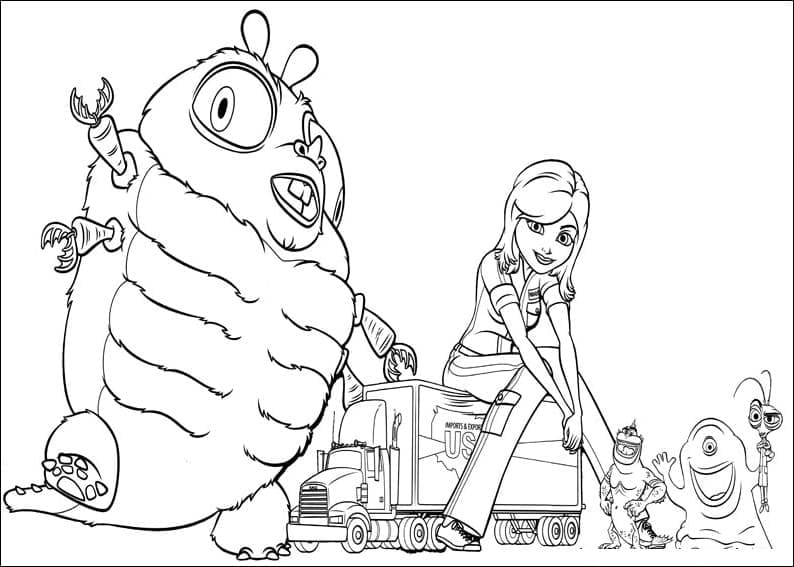 Monstres contre Aliens Imprimable coloring page
