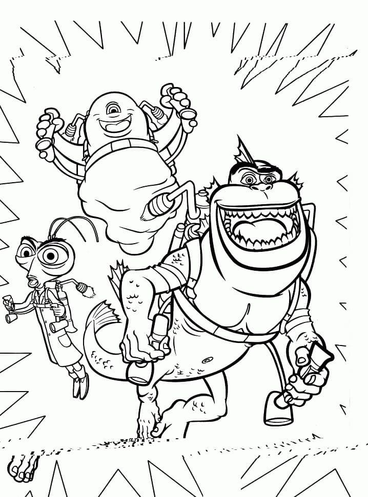 Monstres contre Aliens Pour Enfants coloring page