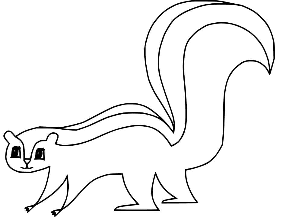 Mouffette Heureuse coloring page