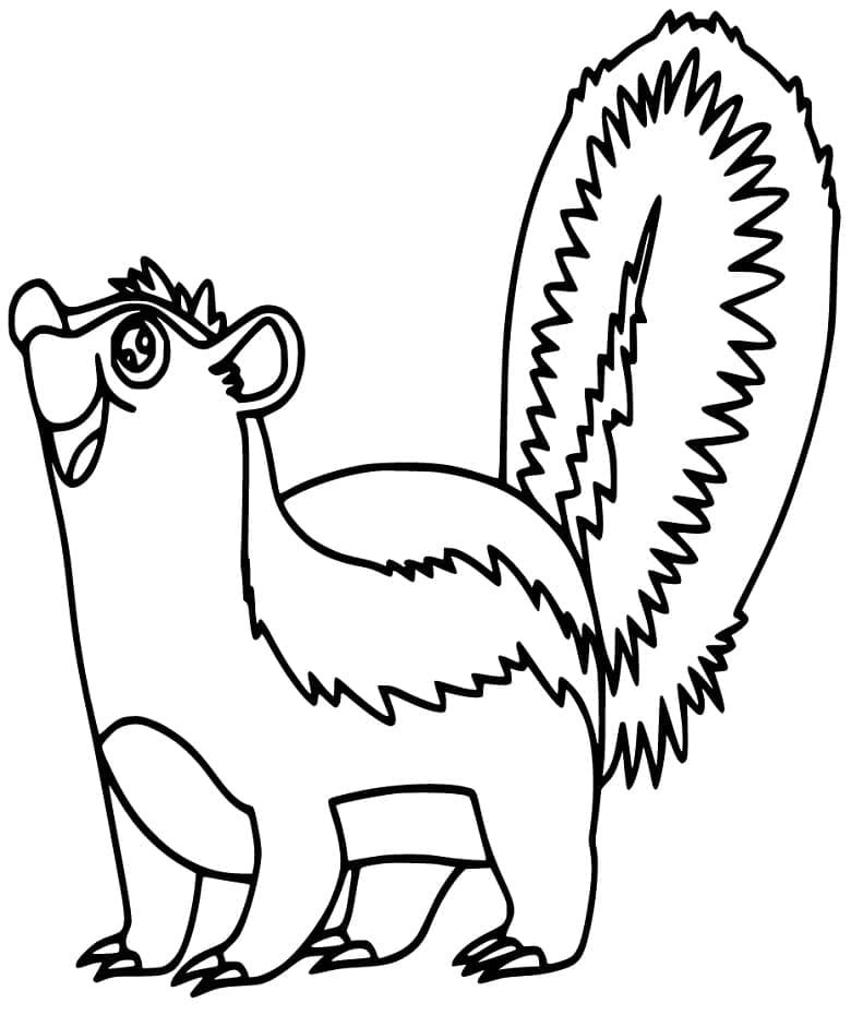 Mouffette Souriante coloring page