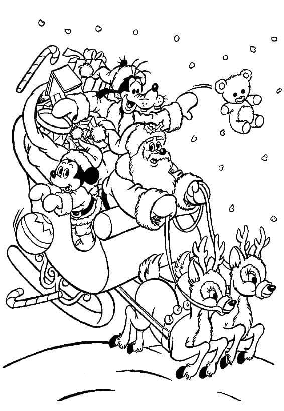 Coloriage Noël Disney Pour Enfants - télécharger et imprimer