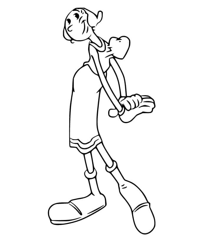 Olive Oyl de Popeye coloring page