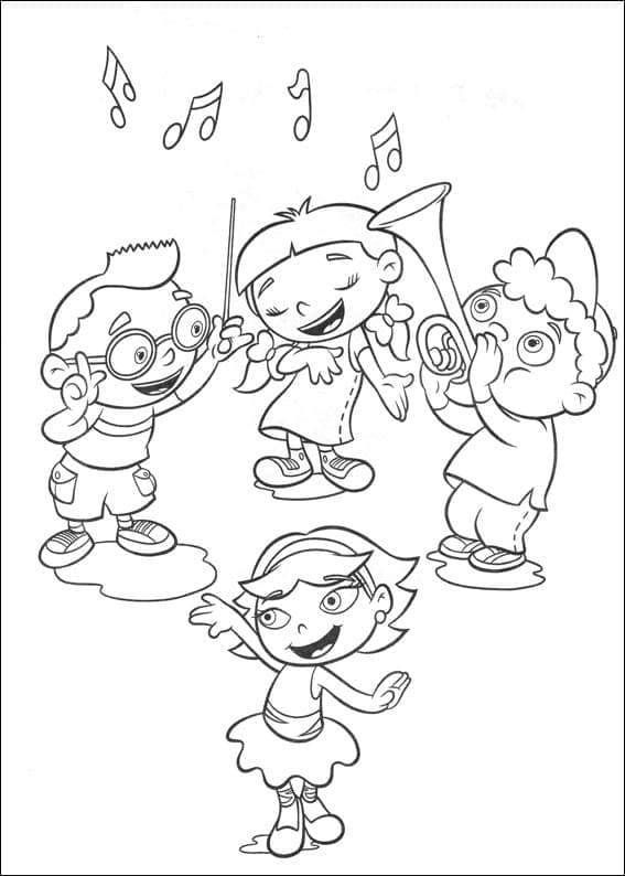 Personnages dans Petits Einstein coloring page