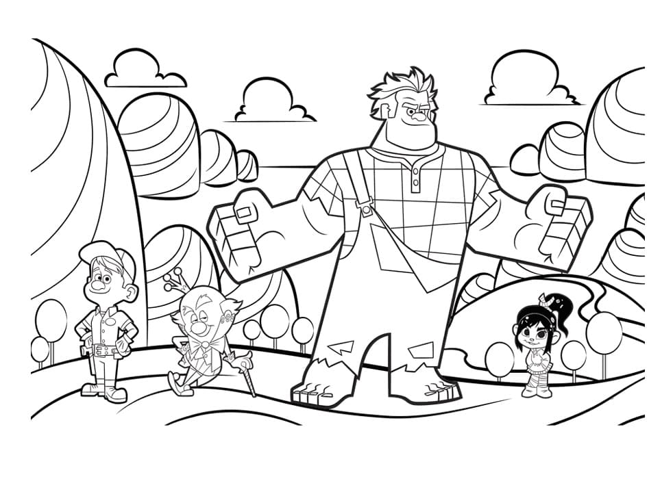 Coloriage Personnages De Les Mondes De Ralph T l charger Et Imprimer 