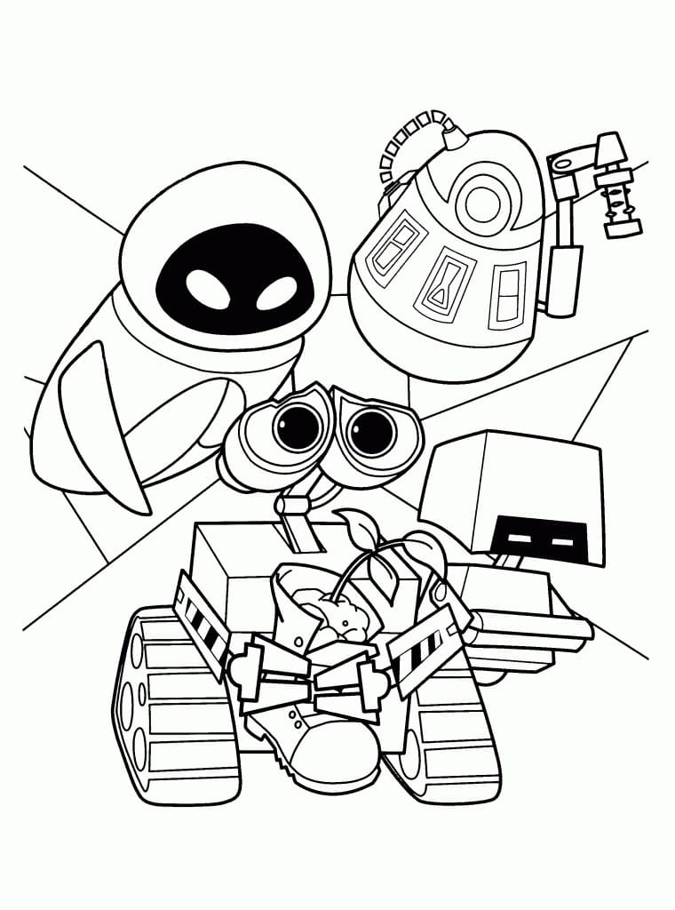 Personnages de Wall-E coloring page