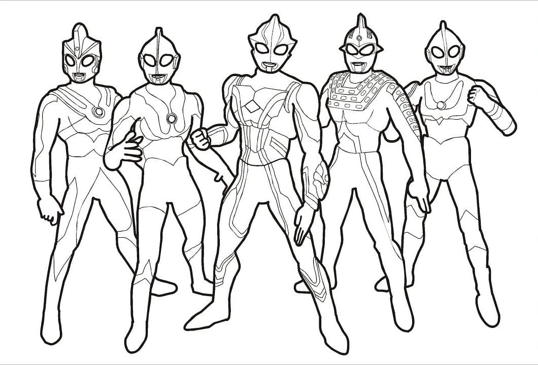 Personnages d’Ultraman coloring page