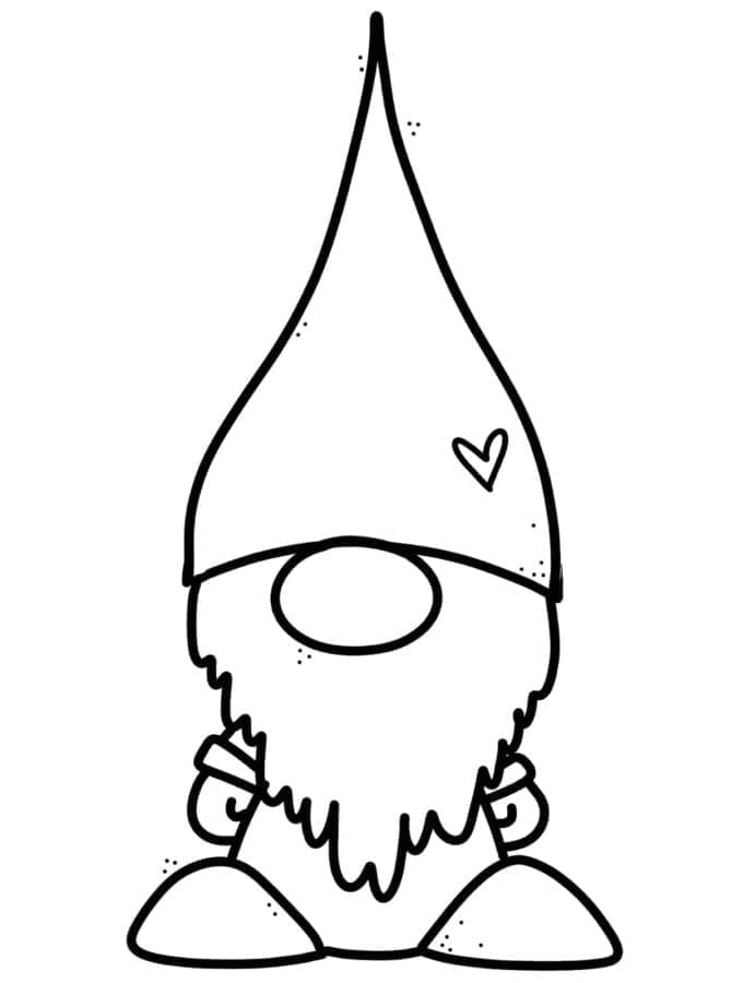 Petit Gnome Mignon coloring page