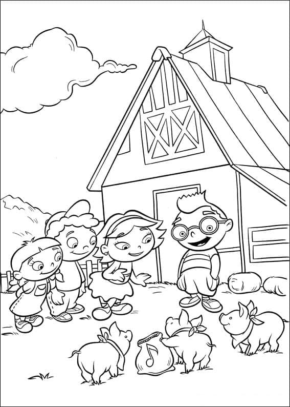 Petits Einstein 2 coloring page