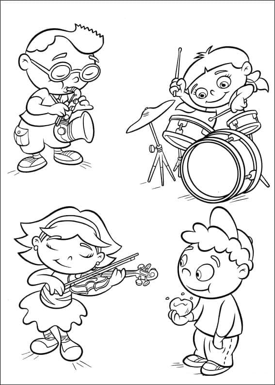 Petits Einstein 4 coloring page