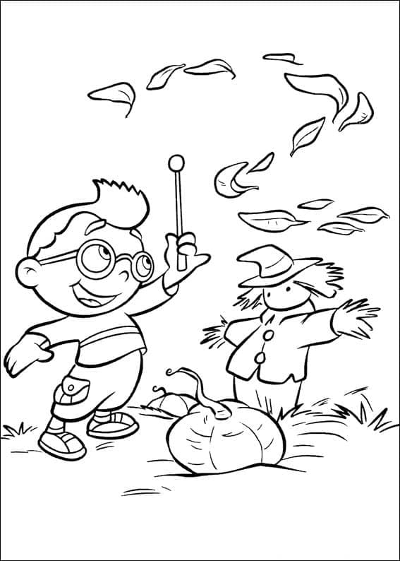 Petits Einstein Leo coloring page