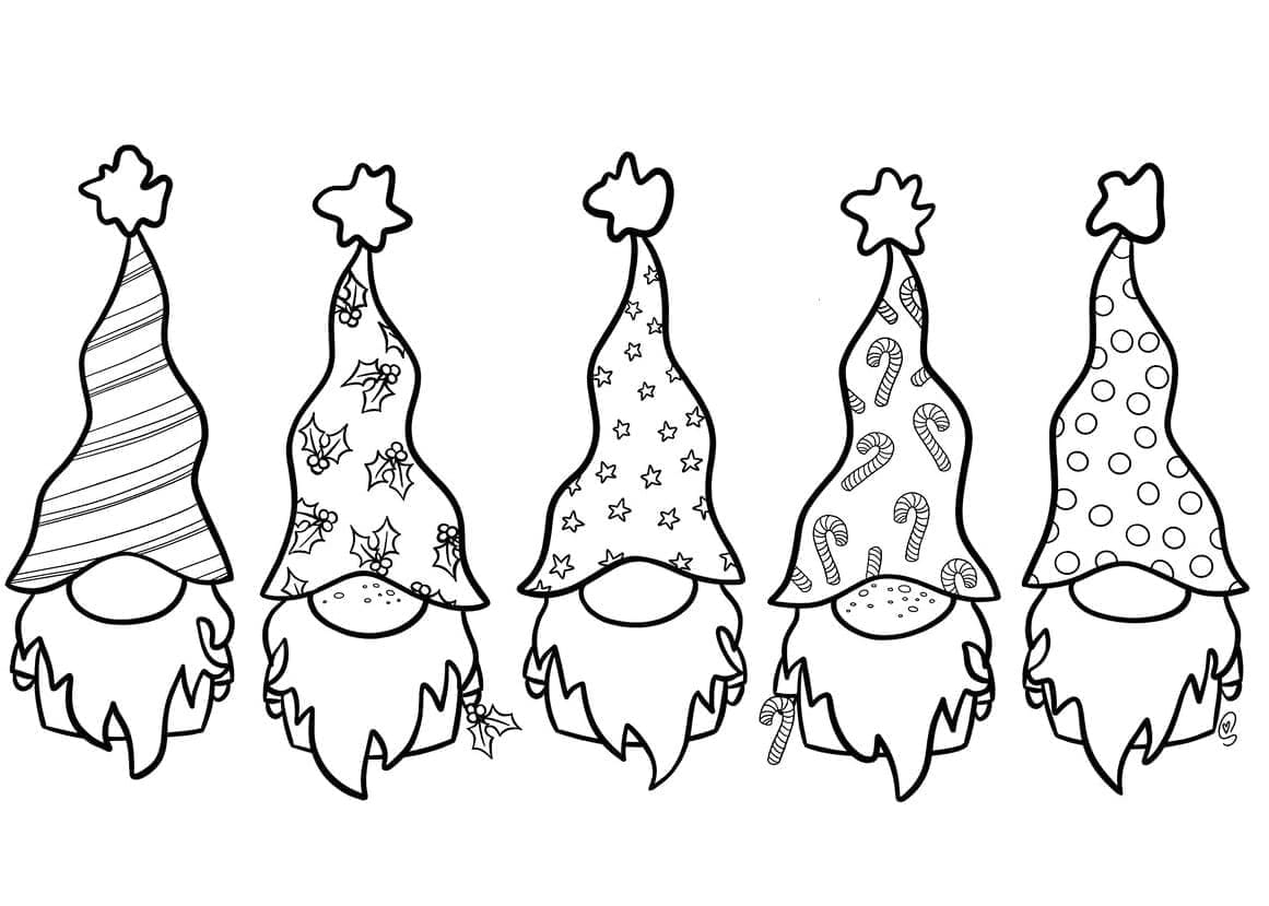Petits Gnomes coloring page