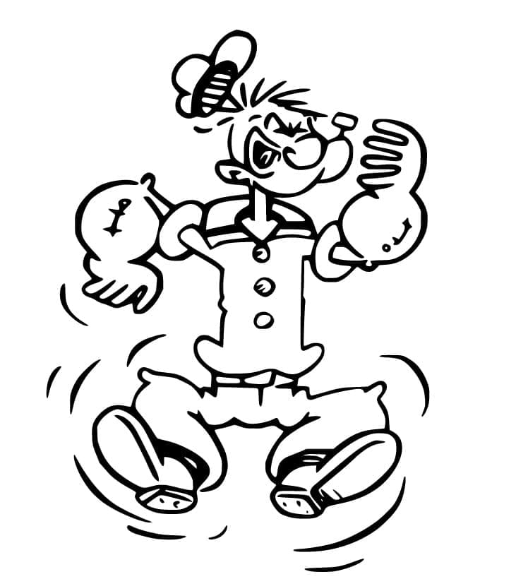 Coloriage Popeye Imprimable