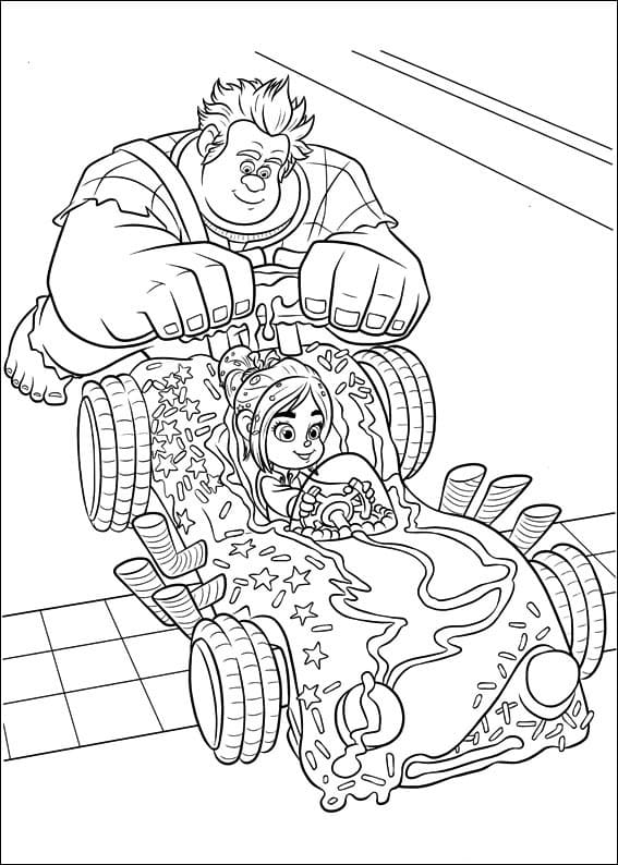 Ralph et Vanellope coloring page