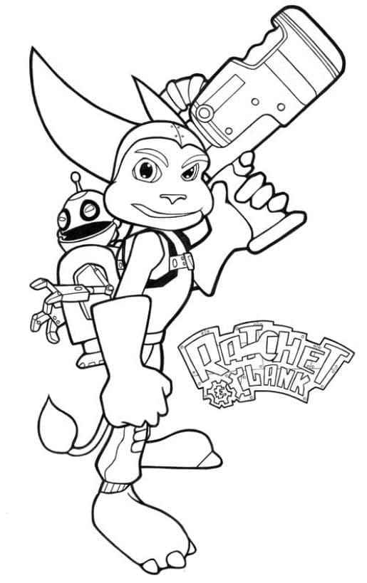 Ratchet de Ratchet et Clank coloring page