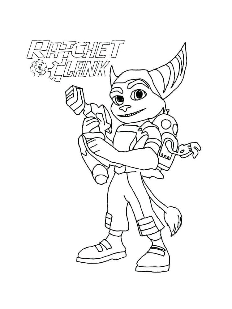 Ratchet et Clank 7 coloring page