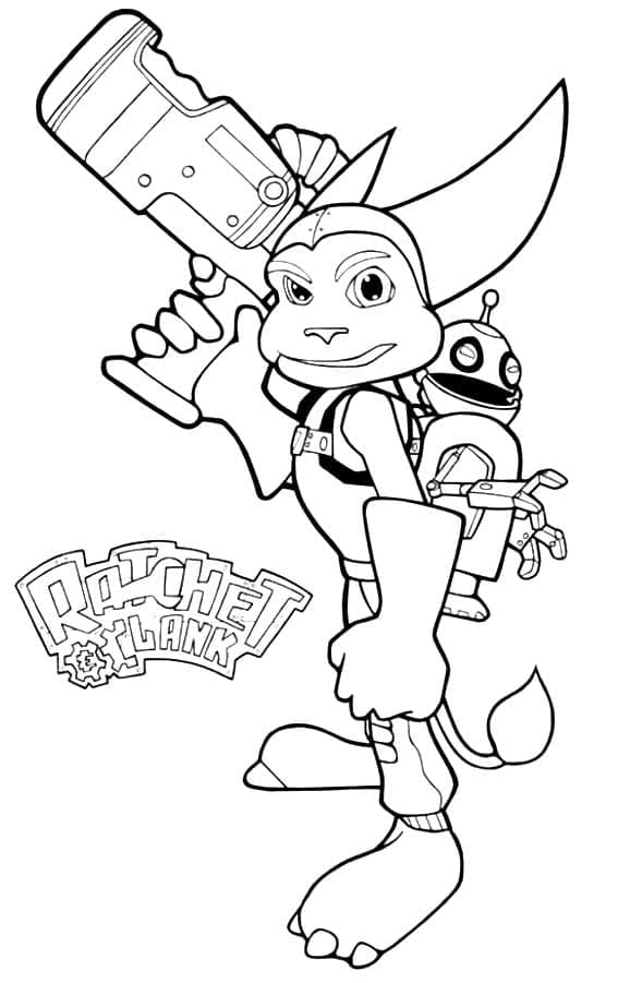 Ratchet et Clank Pour Enfants coloring page