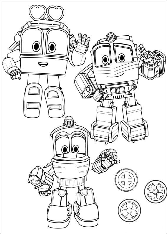 Robot Trains Gratuit Pour les Enfants coloring page