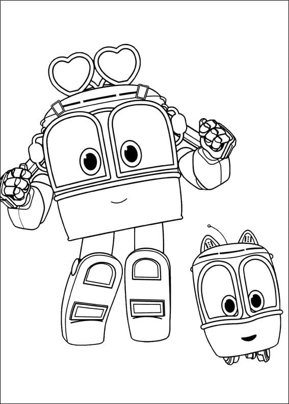 Robot Trains Pour Enfants coloring page