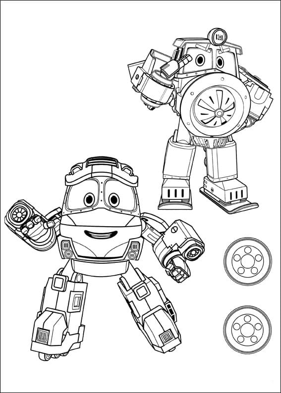 Robot Trains Pour les Enfants coloring page