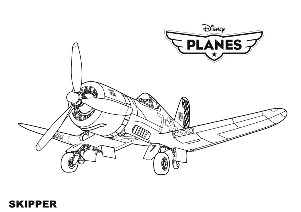 Skipper de Planes coloring page