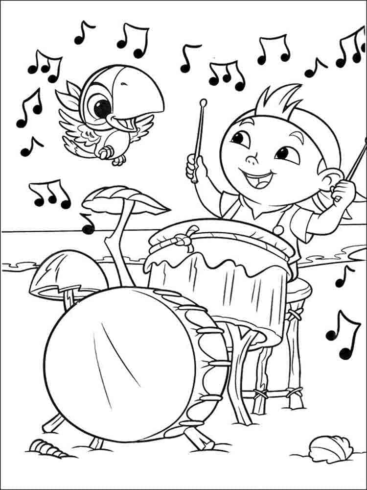 Skully et Cubby de Jake et les Pirates coloring page