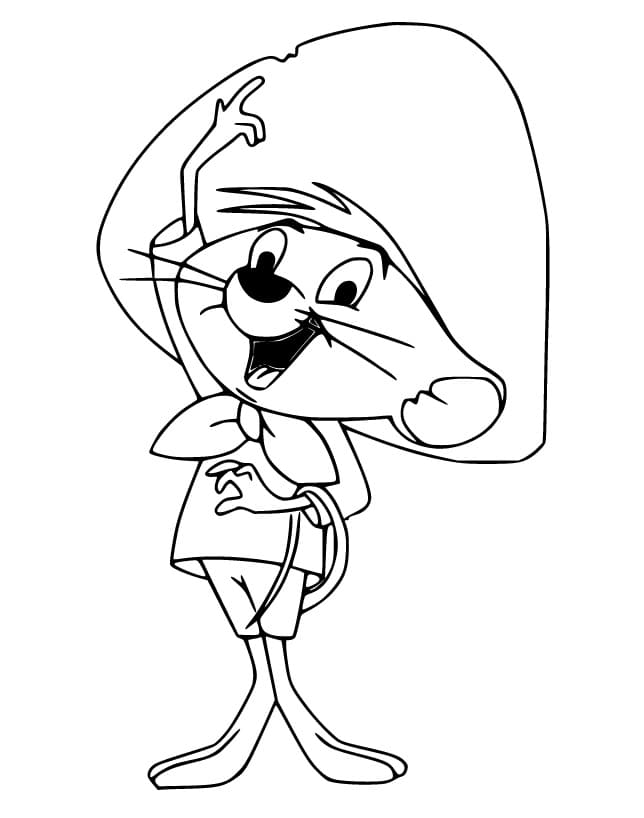 Speedy Gonzales dans Looney Tunes coloring page