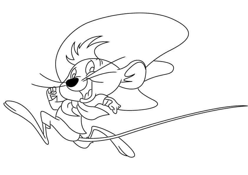 Speedy Gonzales qui Court coloring page