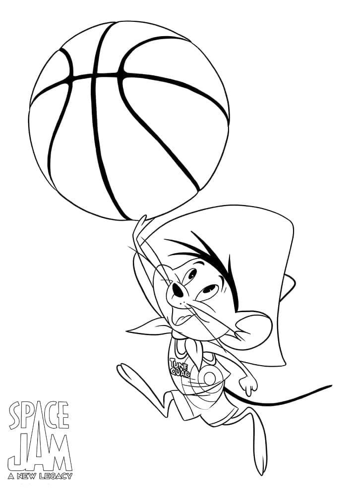 Speedy Gonzales Space Jam coloring page