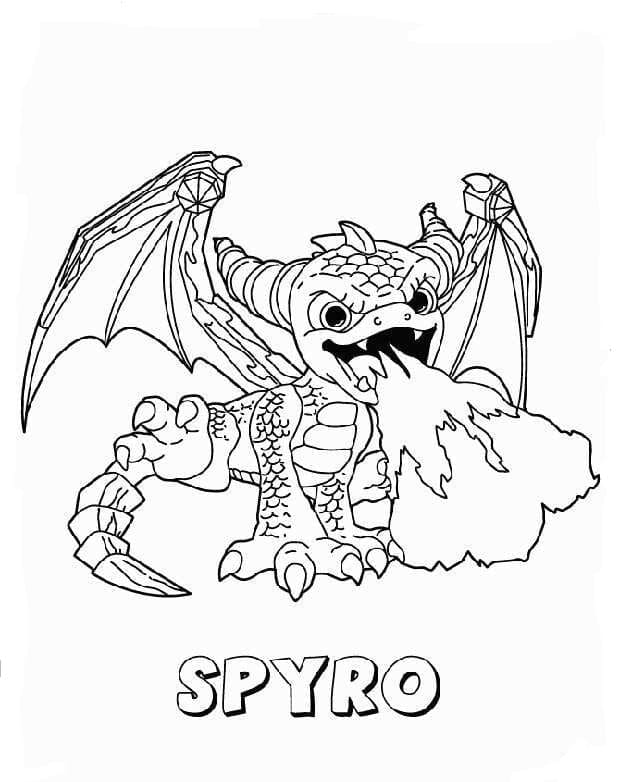Spyro 2 coloring page
