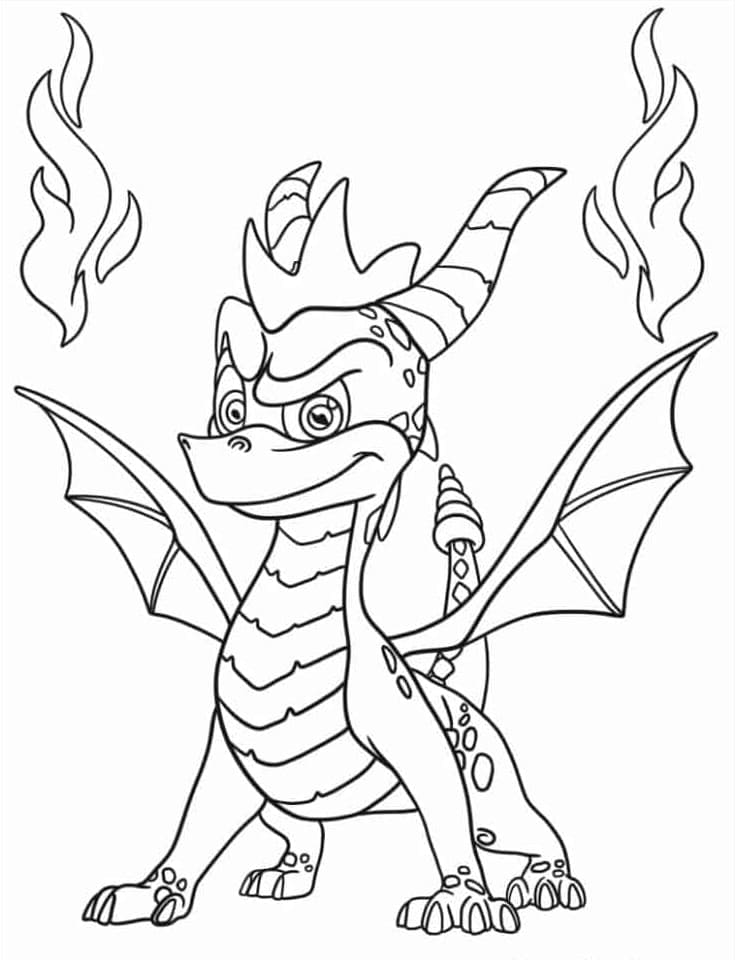 Spyro Souriant coloring page