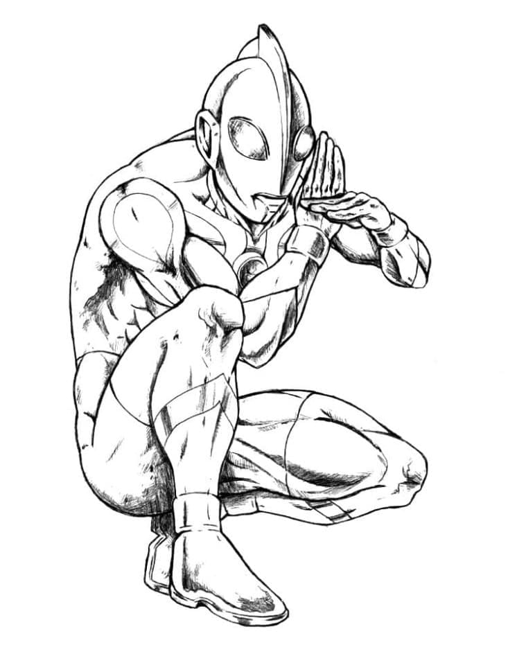 Ultraman 1 coloring page