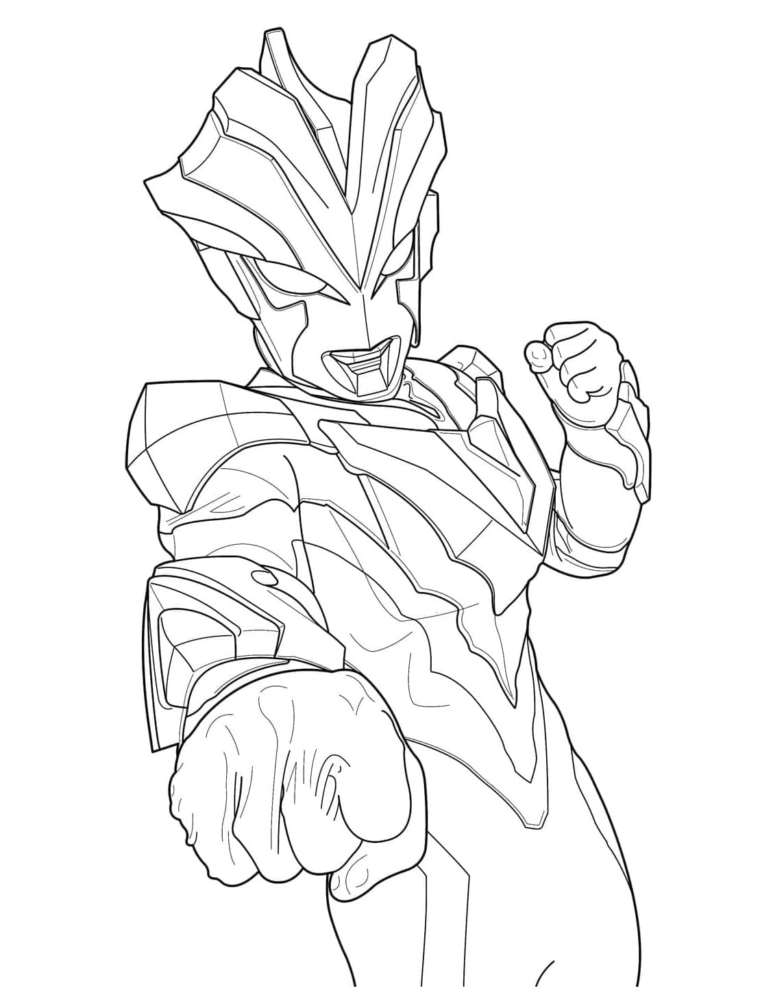 Ultraman 12 coloring page