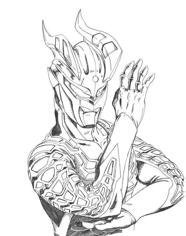 Ultraman 14 coloring page