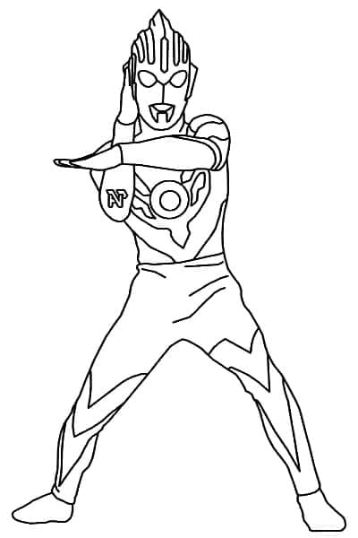Ultraman 17 coloring page