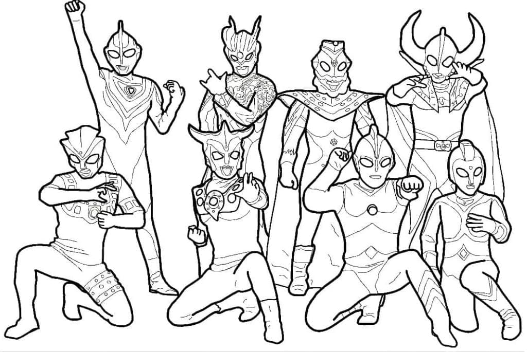 Ultraman 7 coloring page