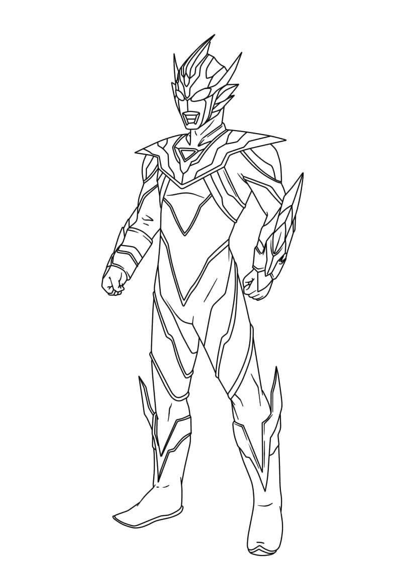 Ultraman 8 coloring page