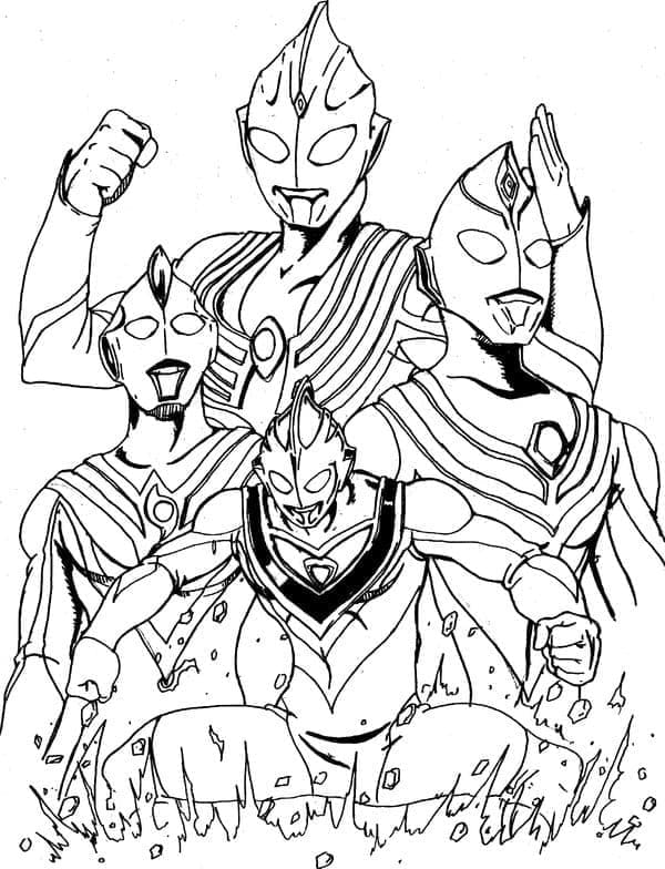 Ultraman 9 coloring page