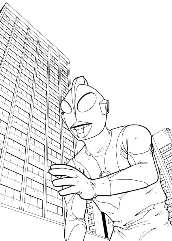Coloriage Ultraman Fort