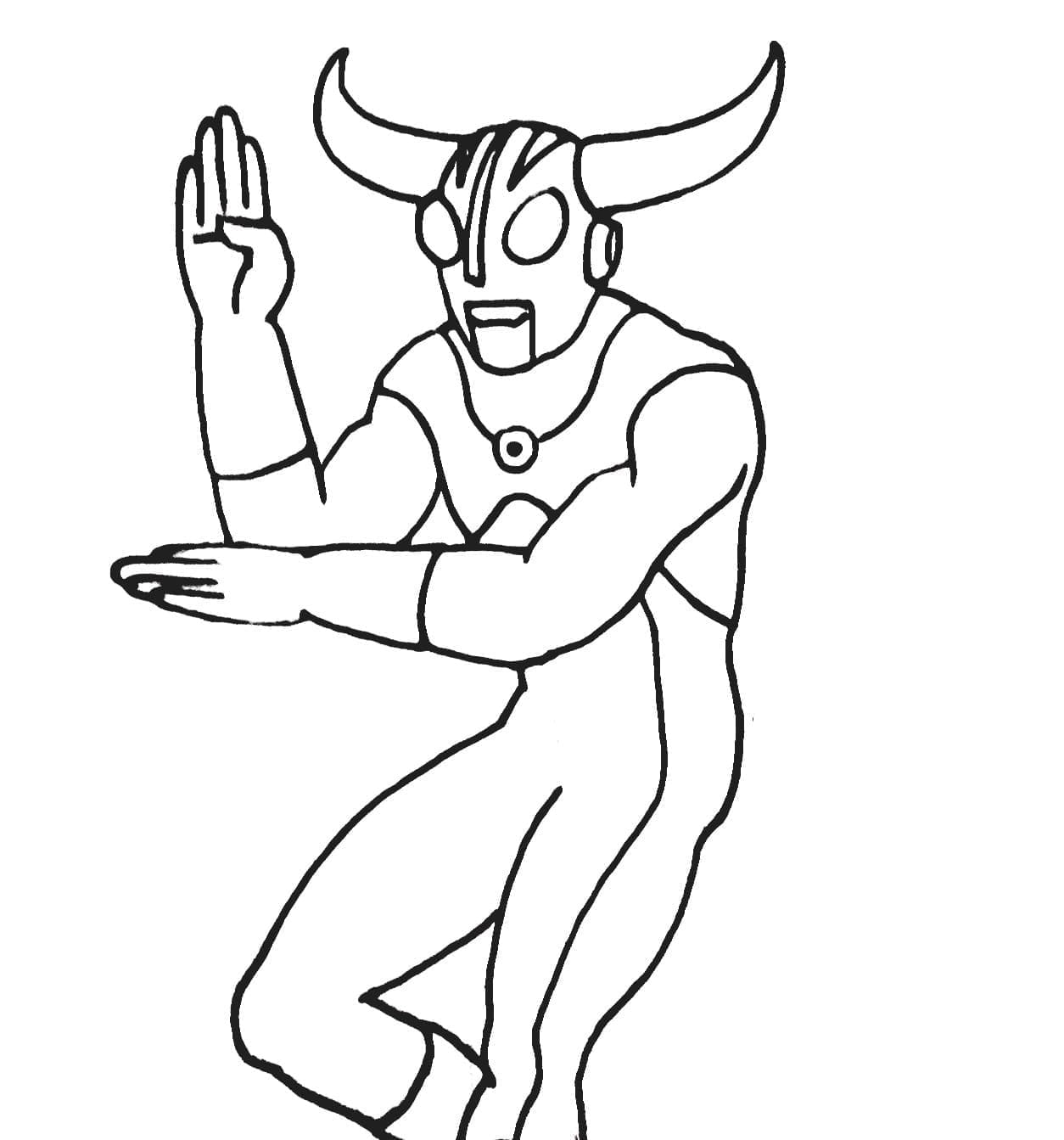 Ultraman Simple coloring page