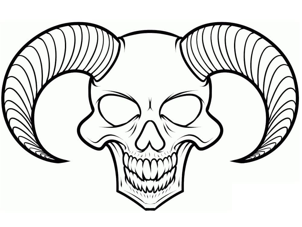 Un Crâne de Diable coloring page