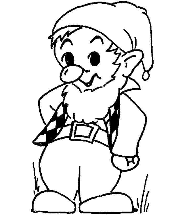 Un Gnome Mignon coloring page
