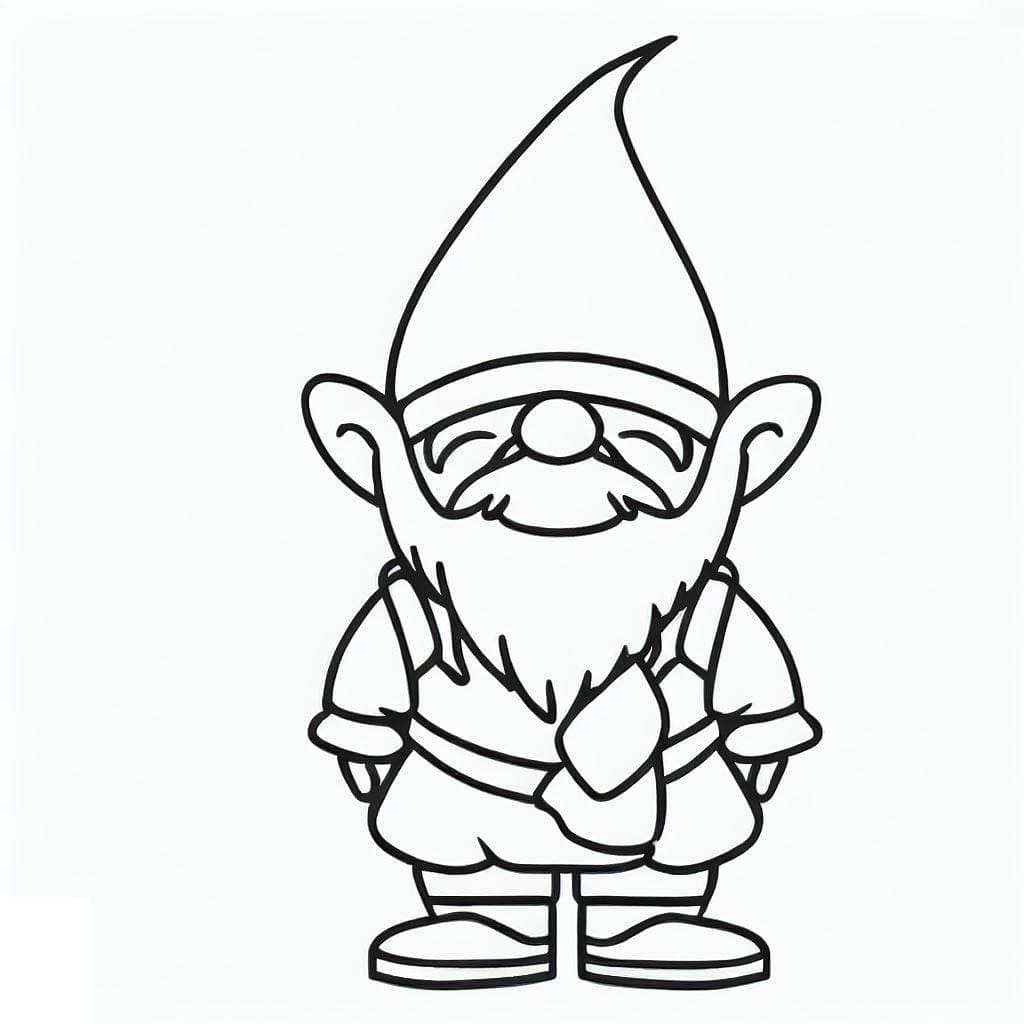 Un Petit Gnome coloring page