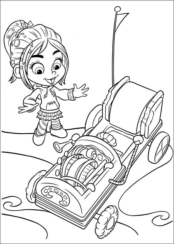 Vanellope Heureuse coloring page